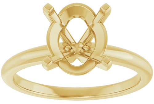 Sužadėtuvių Žiedas 14k yellow gold Oval 10mm x 8mm (3)