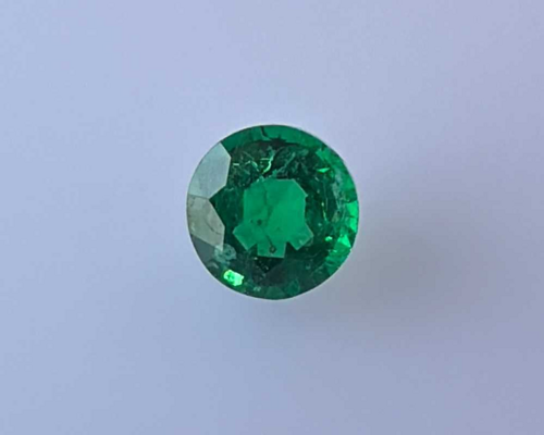0.32 carat GREEN Round Smaragdas (1)
