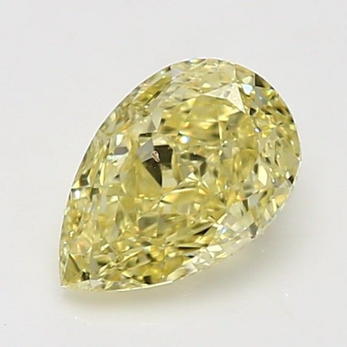 1.72 carat Fancy Yellow-SI1 Natūralus Pear Deimantas (1)
