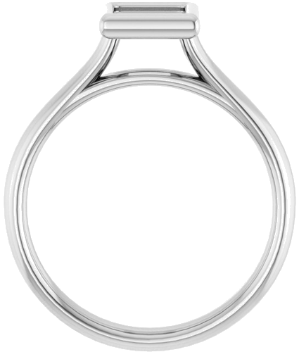 Sužadėtuvių Žiedas „Bezel-Set Solitaire“ 14k white gold Square 5mm (2)