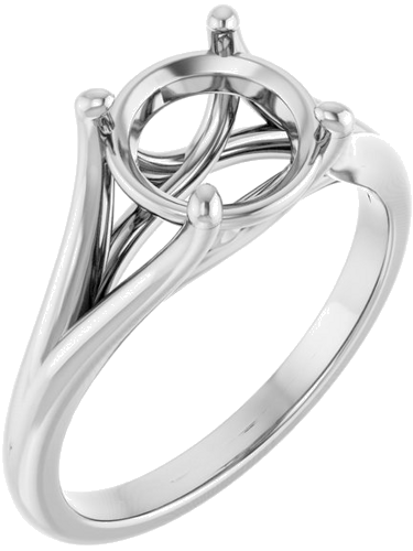 Sužadėtuvių Žiedas „Solitaire“ 14k white gold Round 8mm (1)