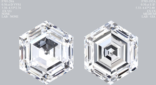 0.5 carat D-VVS1 Natūralus Hexagonal Deimantas (1)