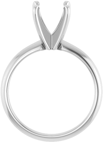 Sužadėtuvių Žiedas „Solitaire“ 585 Baltojo Aukso Round 7.8mm x 8.6mm (2)