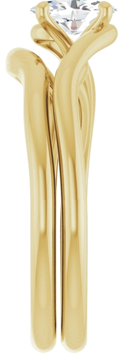 Sužadėtuvių Žiedas „Bypass“ 14k yellow gold Oval 6mm x 4mm (9)
