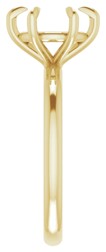 14K Yellow 8.8 mm Round Solitaire Engagement Ring Mounting (4)