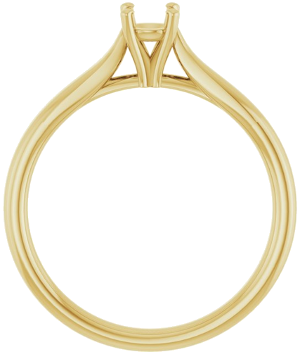 Sužadėtuvių Žiedas „Solitaire“ 585 Geltonojo Aukso Round 4.1mm (2)