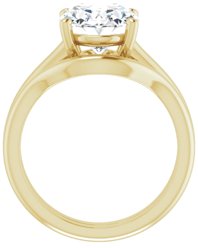 Sužadėtuvių Žiedas „V-End Prong“ 14k yellow gold Oval 11mm x 9mm (7)