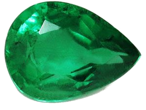 0.53 carat GREEN Pear Smaragdas (1)