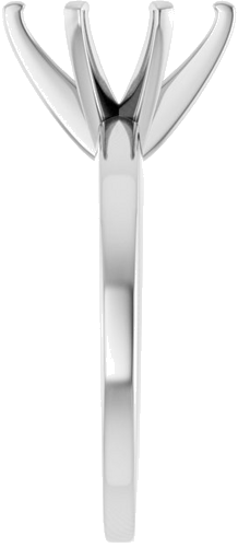 Sužadėtuvių Žiedas „Solitaire“ 14k white gold Oval 10mm x 8mm (4)