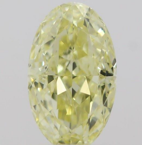 0.6 carat Fancy Yellow-VS2 Natūralus Oval Deimantas (1)