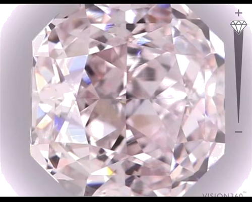 1.66 carat Light Pink-VS1 Natūralus Square Radiant Deimantas (1)