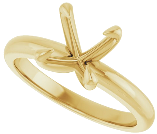 Sužadėtuvių Žiedas „Solitaire“ 585 Geltonojo Aukso Cushion 7mm (5)