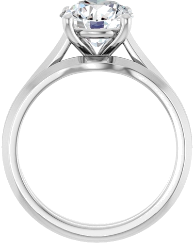 Sužadėtuvių Žiedas „Claw-Prong“ 14k white gold Round 8.2mm (7)