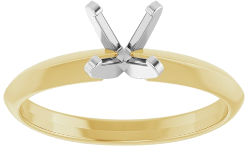 Sužadėtuvių Žiedas „Solitaire“ 14k yellow/white gold Round 5.5mm (3)