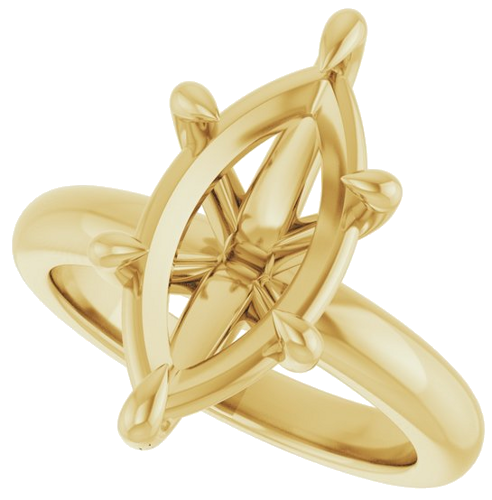 Sužadėtuvių Žiedas „Claw-Prong“ 14k yellow gold Marquise 16mm x 8mm (5)