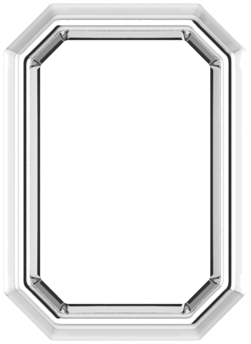 Sterling Silver 6x4 mm Emerald Bezel-Set Slide Pendant Mounting (1)