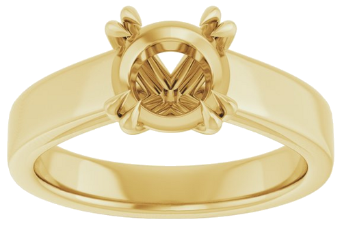 Sužadėtuvių Žiedas „Solitaire“ 585 Geltonojo Aukso Round 7.4mm (3)