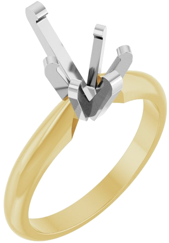 Sužadėtuvių Žiedas „Knife-Edge Solitaire“ 14k yellow/white gold Pear 10mm x 6mm (1)