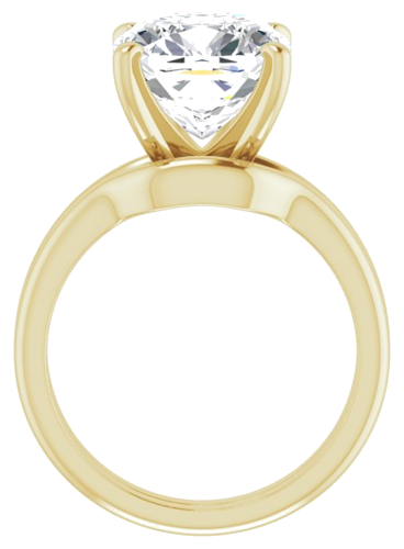 14K Yellow  10x10 mm Cushion Solitaire Engagement Ring Mounting (7)