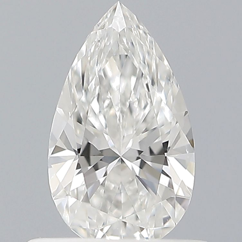 0.5 carat F-VS2 Natūralus Pear Deimantas (1)