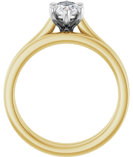 Sužadėtuvių Žiedas „Claw-Prong“ 14k yellow/white gold Marquise 9mm x 4.5mm (7)