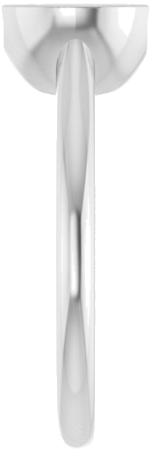 Sužadėtuvių Žiedas „Half Bezel Solitaire“ 950 Platinos Round 7.4mm (4)