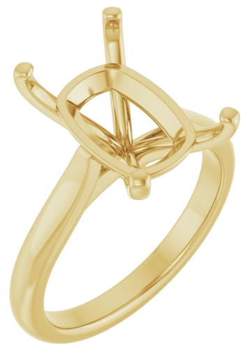 Sužadėtuvių Žiedas 14k yellow gold Elongated Cushion 14mm x 10mm (1)
