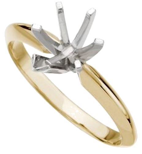 Sužadėtuvių Žiedas „Lightweight V-End Solitaire“ 14k yellow/white gold Pear 7mm x 5.5mm (5)