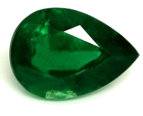0.64 carat GREEN Pear Smaragdas (1)