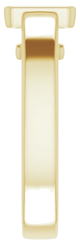 14K Yellow  6 mm Square Solitaire Engagement Ring Mounting (4)