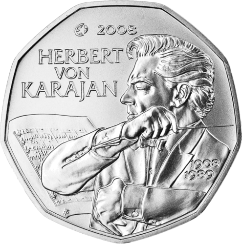 2008 Austria Herbert von Karajan 100th Anniversary 5 euro silver coin (1)