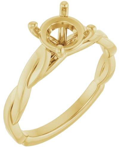 Sužadėtuvių Žiedas „Infinity-Inspired“ 14k yellow gold Round 7mm (1)