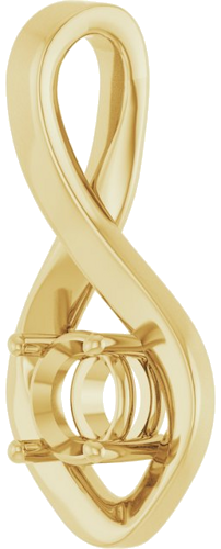 Pakabukas „Infinity-Inspired“ 585 Geltonojo Aukso Round 5.2mm (2)