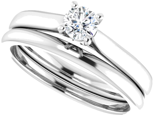 Platinum 4.1 mm Round Engagement Ring Mounting (10)