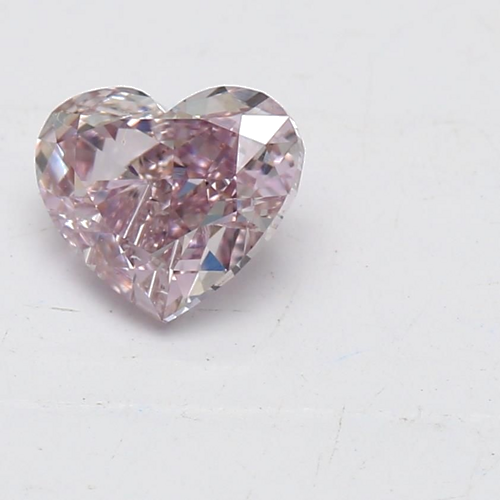 0.55 carat Fancy Purplish Pink-SI1 Natūralus Heart Deimantas (1)
