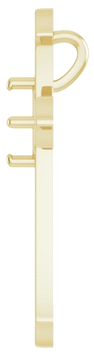 Pakabukas „Accented Cross“ 14k yellow gold Square 4mm (3)