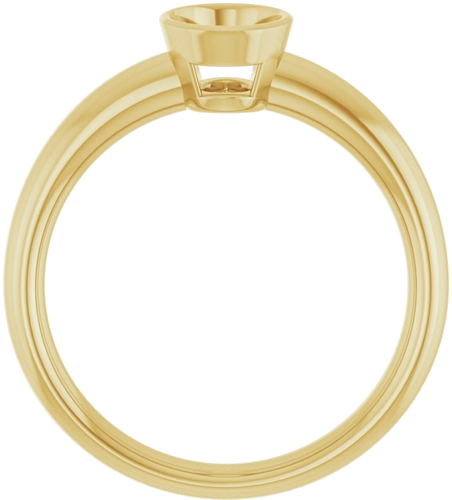 Sužadėtuvių Žiedas „Bezel-Set Solitaire“ 10k yellow gold Oval 7mm x 5mm (2)