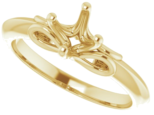 Sužadėtuvių Žiedas „Solitaire“ 14k yellow gold Round 5.8mm (5)