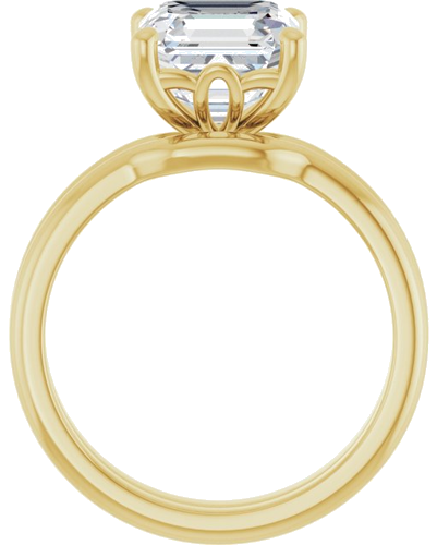 Sužadėtuvių Žiedas 14k yellow gold Asscher 8mm (7)