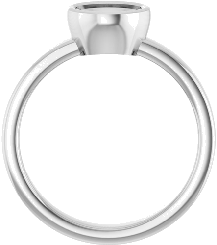 Sužadėtuvių Žiedas „Bezel-Set Solitaire“ 10k white gold Round 6.5mm (2)