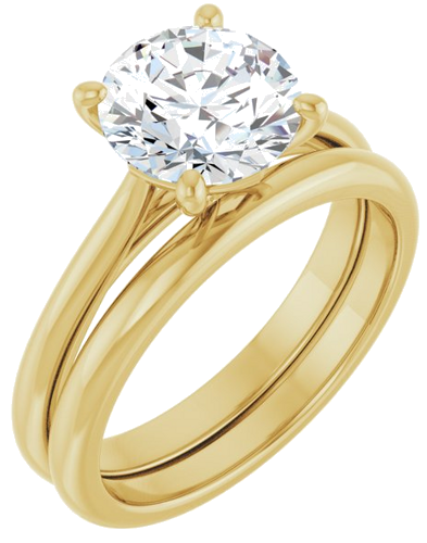 Sužadėtuvių Žiedas „Solitaire“ 18k yellow gold Round 8.2mm (6)