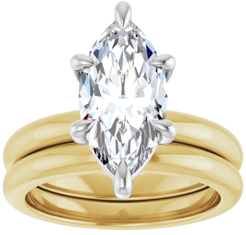 Sužadėtuvių Žiedas „Claw-Prong“ 14k yellow/white gold Marquise 14mm x 7mm (8)