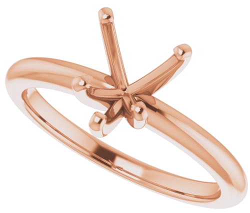 Sužadėtuvių Žiedas „Solitaire“ 585 Rožinis Aukso Heart Shape 7mm (5)