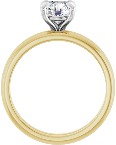 14K Yellow White 6.5 mm Round Engagement Ring Mounting (7)