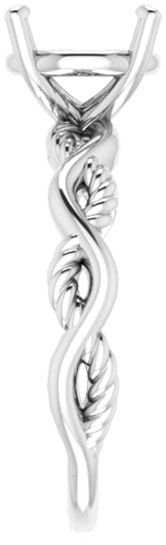 Sužadėtuvių Žiedas „Solitaire Infinity-Inspired“ 14k white gold Round 8.8mm (3)
