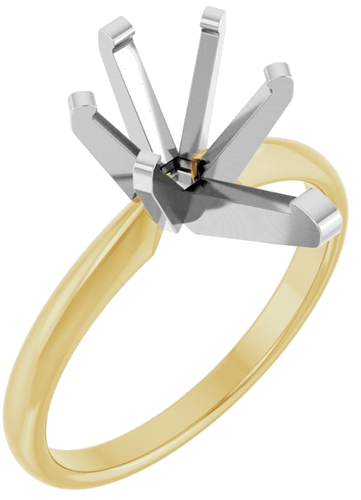 Sužadėtuvių Žiedas „Solitaire“ 14k yellow/white gold Pear 12mm x 7.5mm (1)