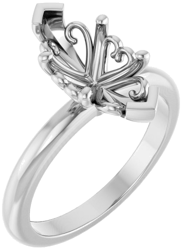 Sužadėtuvių Žiedas „Solitaire“ 950 Platinos Marquise 13mm x 6.5mm (1)