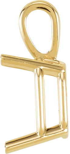 Pakabukas „Emerald 4-Prong Solitaire“ 585 Geltonojo Aukso Emerald 18mm x 13mm (2)