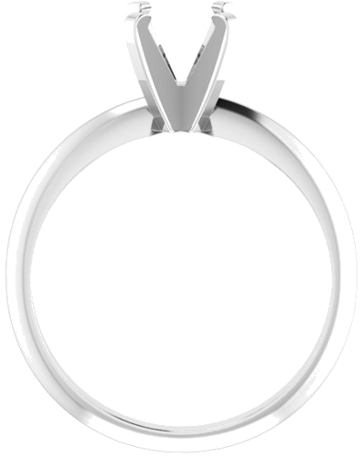 Sužadėtuvių Žiedas „Lightweight Solitaire“ 14k white gold Round 6mm (2)