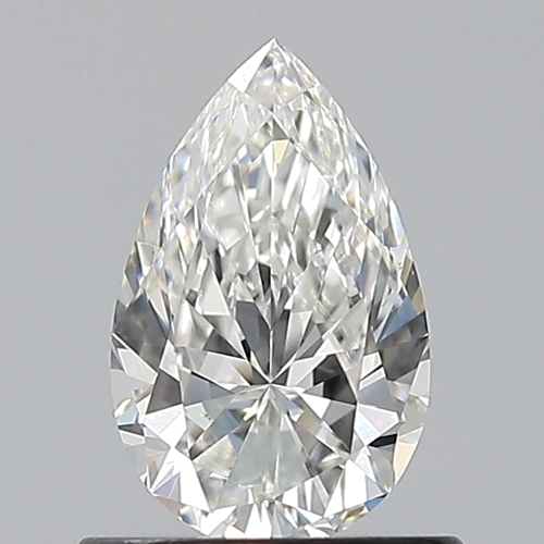 0.7 carat G-VS2 Natūralus Pear Deimantas (1)